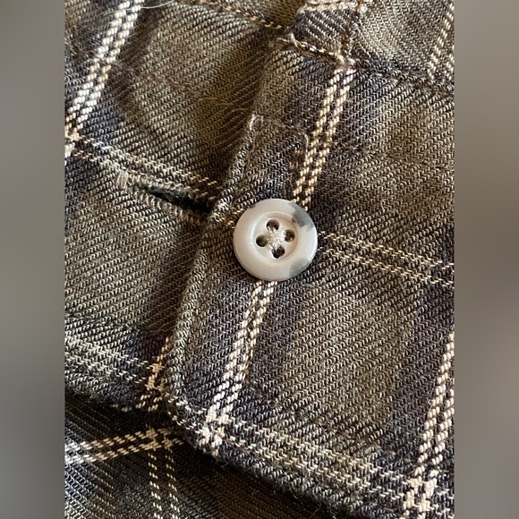 Onia men’s nwt Liam tartan plaid in charcoal. Size medium - Picture 5 of 6